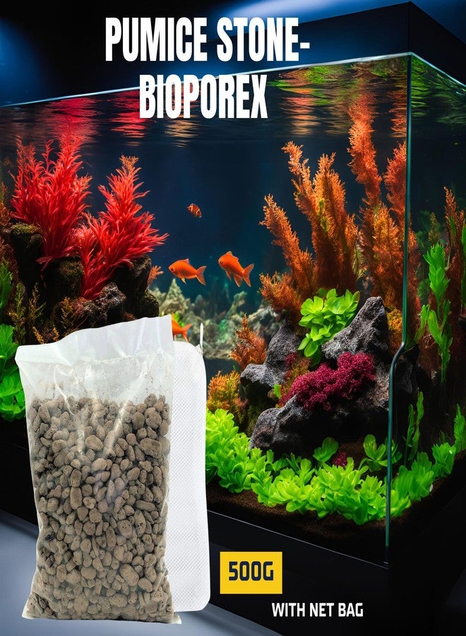 VAYINATO BioPoreX Natural Pumice Stone 500g (6-10 MM) with Netbag for Aquarium Filter Media - High-Porosity Bio Media for Freshwater & Planted Aquarium for Cystal Clear Water - Image 3